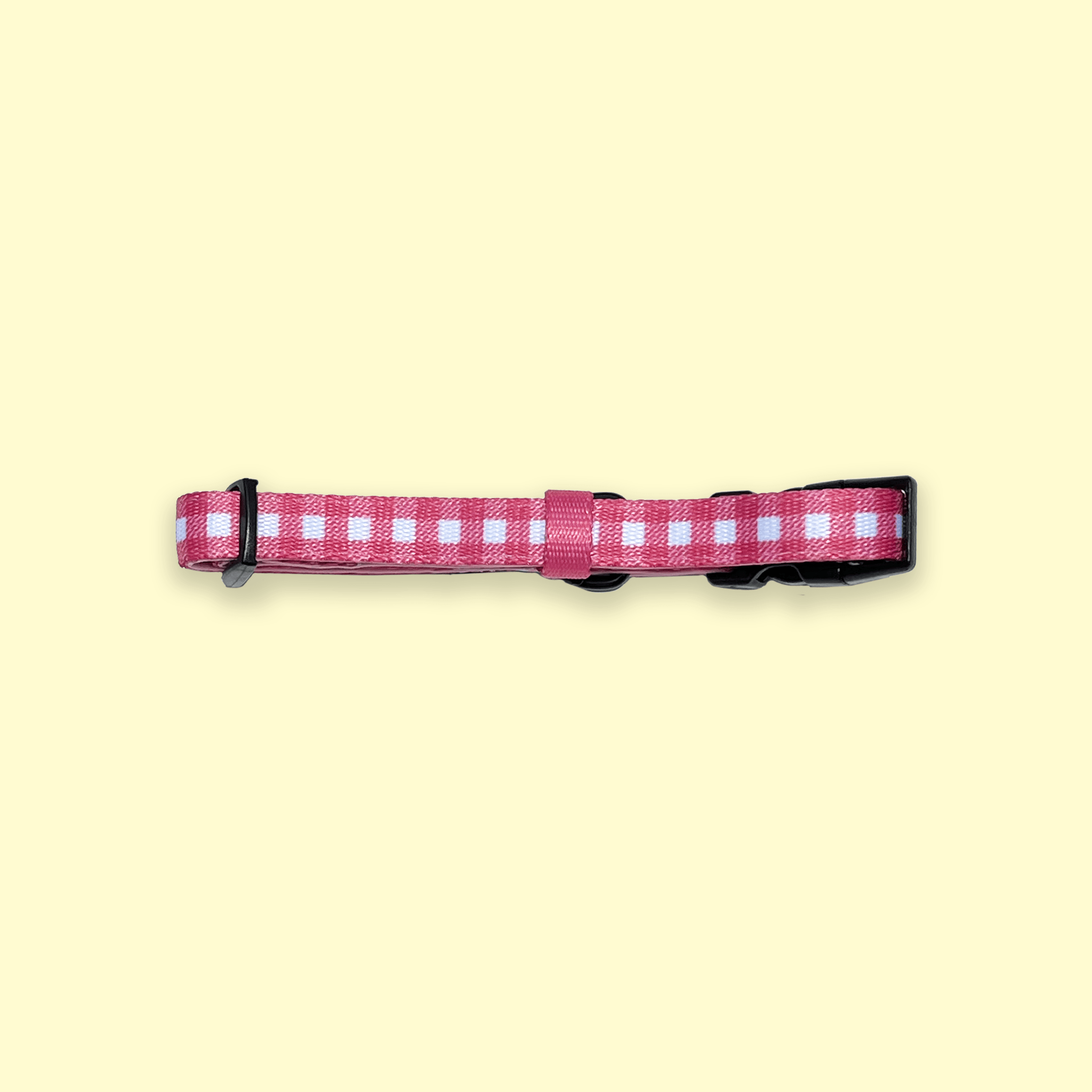 Pink gingham hot sale dog collar